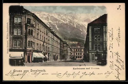 AK Innsbruck, Karlstrasse und Museum