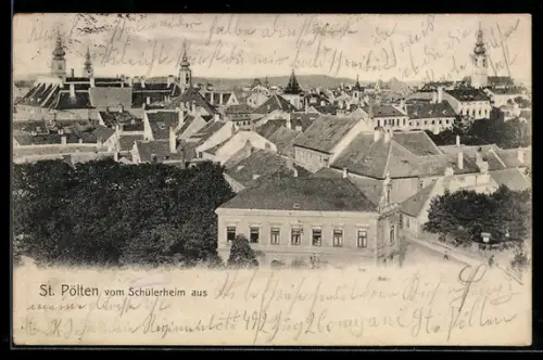 AK St. Pölten, Ortsansicht vom Schülerheim aus
