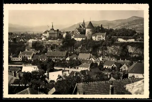 AK Krems a. D., Teilansicht mit Schloss und Kirche