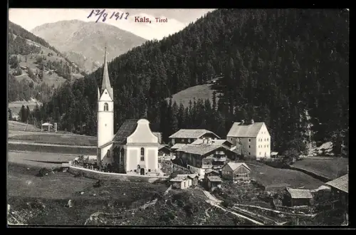 AK Kals /Tirol, Ortsansicht mit Kirche