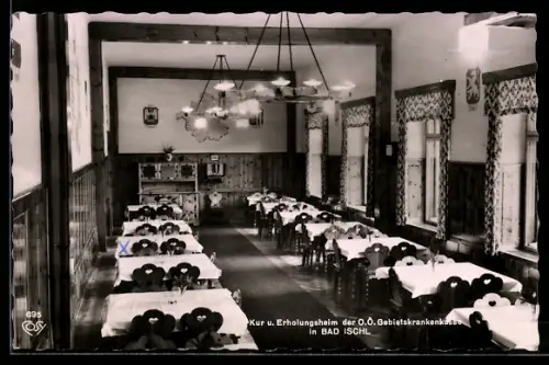 AK Bad Ischl, Kur- und Erholungsheim der O.Ö. Gebietskrankenkasse, Speisesaal
