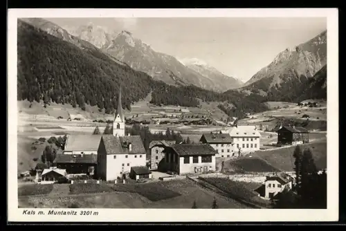 AK Kals, Ortsansicht mit Muntanitz