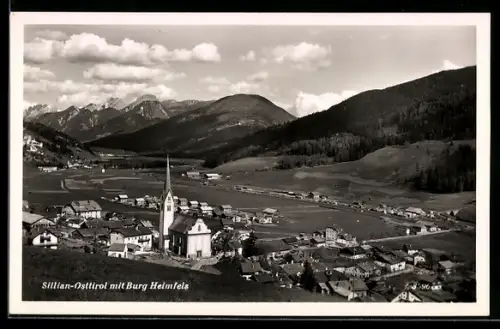 AK Sillian /Osttirol, Panorama mit Burg Heimfels