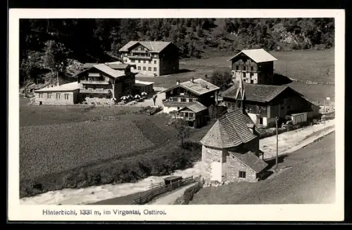 AK Hinterbichl im Virgental, Kapelle und Wohnhäuser