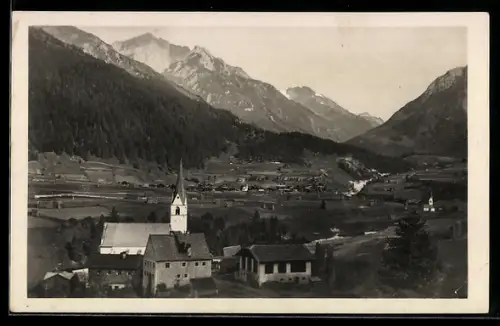 AK Kals, Dorf mit Kirche und Gebirgspanorama