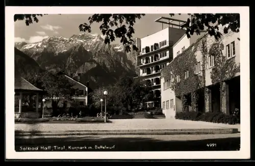 AK Hall /Tirol, Kurpark mit Bettelwurf
