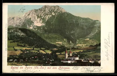 AK Spital a. Pyhrn, Ausblick auf die Gemeinde mit Pyhrgass