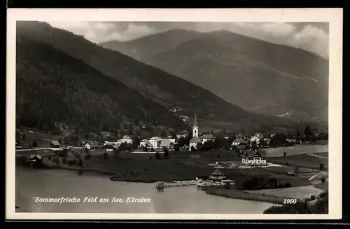 AK Feld am See, Teilansicht mit Kirche