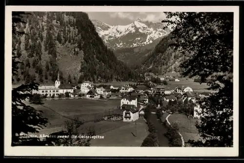 AK Mallnitz /Kärnten, Ortsansicht gegen die Geiselspitze