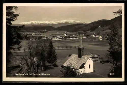 AK Weitensfeld im Gurktal, Ortspartie mit Kirche