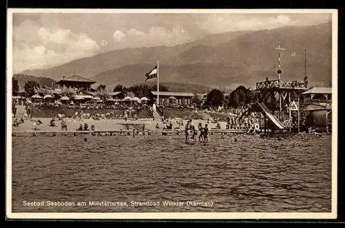 AK Seeboden am Millstättersee, Strandbad Winkler