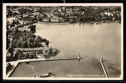 AK Konstanz a. B., Teilansicht, Fliegeraufnahme