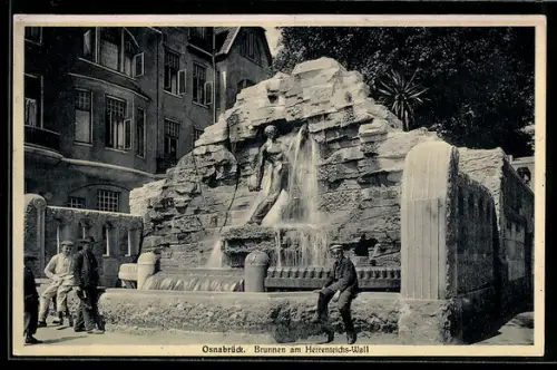 AK Osnabrück, Brunnen am Herrenteichs-Wall