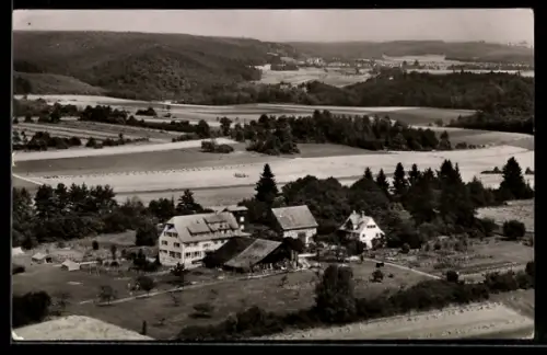 AK Ehingen /Donau, Schullandheim auf dem Vogelhof, Fliegeraufnahme
