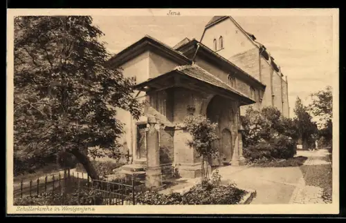 AK Wenigenjena, Partie an der Schillerkirche