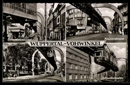 AK Wuppertal-Vohwinkel, Schwebebahnhof, Schwebebahnhof, Kaiserstrasse