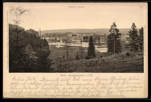 AK Bad Georgenthal i. Th., Blick in den Ort