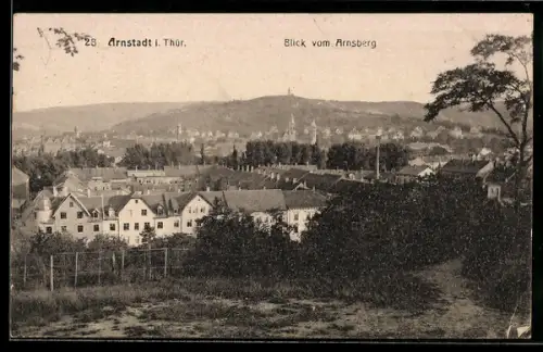 AK Arnstadt i. Thür., Blick vom Arnsberg