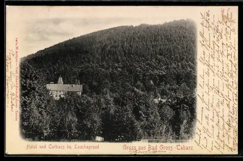 AK Bad Gross-Tabarz, Hotel und Curhaus im Lauchagrund