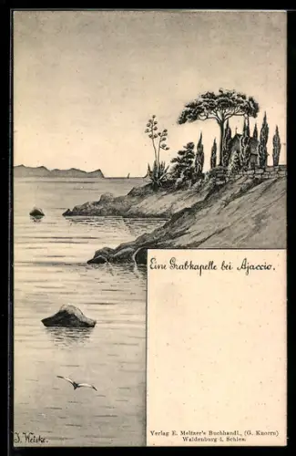 Künstler-AK Ajaccio, Eine Grabkapelle