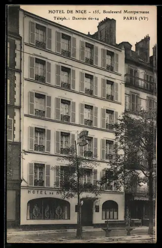 AK Paris, Hotel de Nice, 155, Boulevard Montparnasse