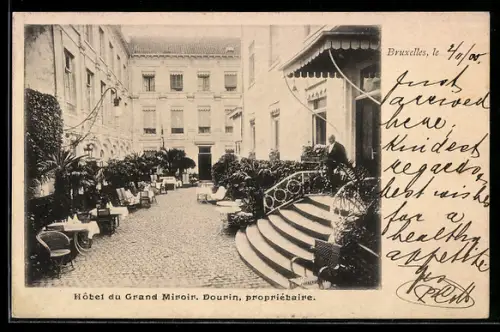 AK Bruxelles, Hôtel du Grand Miroir. Dousin, propriétaire