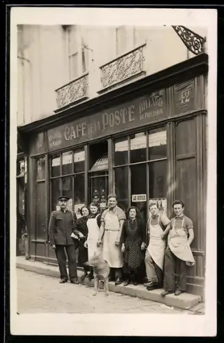 Foto-AK Laon, Café de la Poste