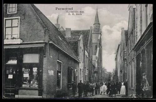 AK Purmerend, Kerkstraat met R. K. Kerk