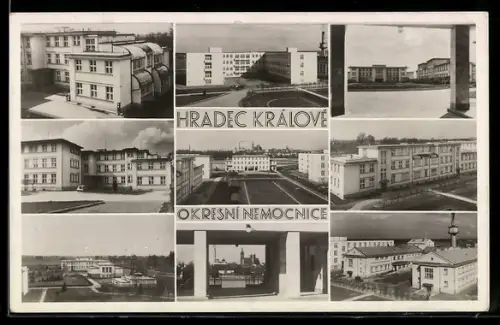 AK Königgrätz / Hradec Kralove, Krankenhaus, Mehrfachansicht
