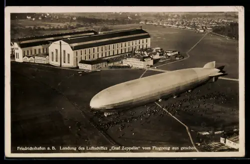 AK Friedrichshafen, Landung des Luftschiffes Graf Zeppelin