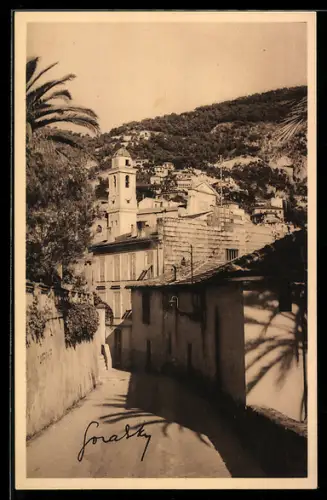 AK Villefranche-sur-Mer, Une Rue
