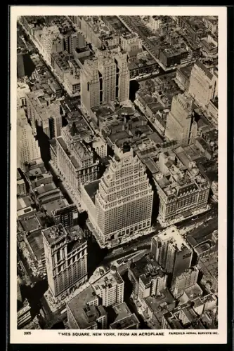 AK New York, NY, Times Square from an aeroplane