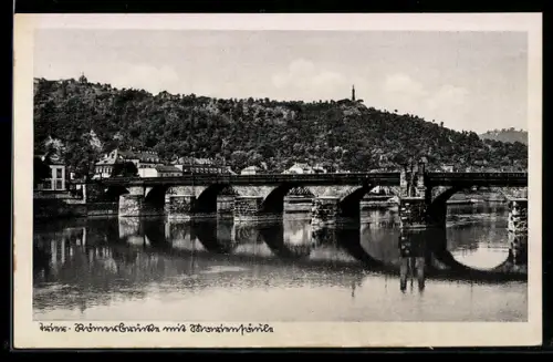 AK Trier, Römerbrücke, Mariensäule