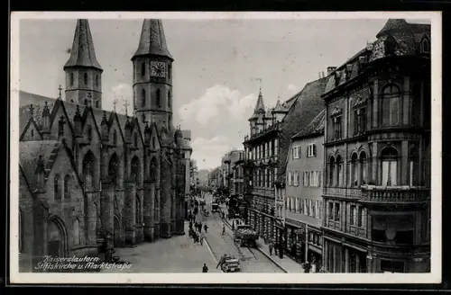 AK Kaiserslautern, Stiftskirche, Marktstrasse