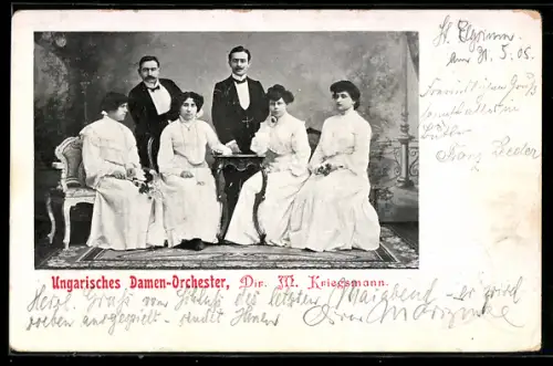 AK Ungarisches Damenorchester unter Direktion von M. Kriegsmann