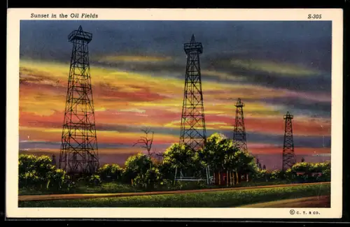 AK Sunset in the Oil Fields