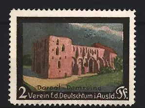 Reklamemarke Dorpat, Domruine, Verein für das Deutschtum im Ausland