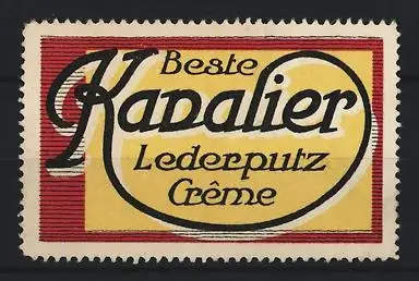 Reklamemarke Kavalier Lederputz Crème, Schriftzug