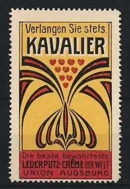 Reklamemarke Augsburg, Kavalier Lederputz-Creme, Union Augsburg