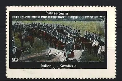 Reklamemarke Italien, Militär-Serie, Kavallerie in Formation