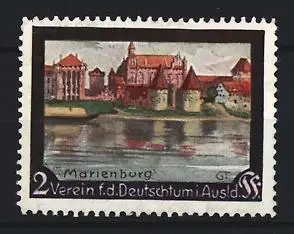 Reklamemarke Marienburg, Verein für das Deutschtum im Ausland, Burgansicht