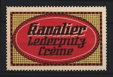 Reklamemarke Kavalier Lederputz Crème, Ornamentmuster