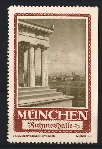 Reklamemarke München, Ruhmeshalle, Säulenansicht
