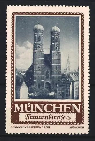 Reklamemarke München, Frauenkirche, Türme der Kathedrale