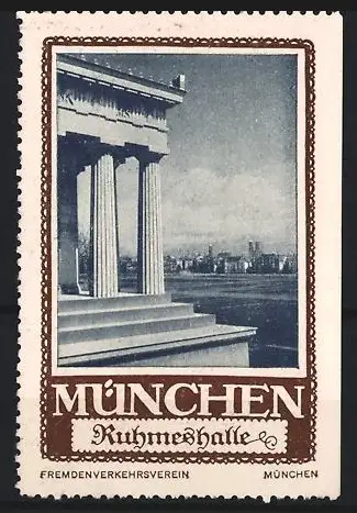Reklamemarke München, Ruhmeshalle, Säulenansicht