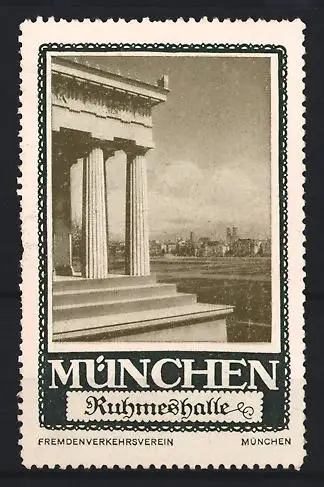 Reklamemarke München, Ruhmeshalle, Säulenansicht