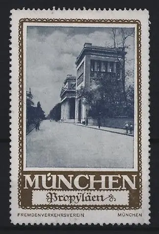 Reklamemarke München, Propyläen, Fremdenverkehrsverein München
