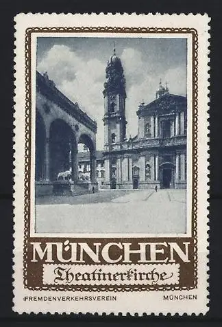 Reklamemarke München, Theatinerkirche, Fremdenverkehrsverein