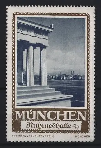 Reklamemarke München, Ruhmeshalle, Säulenansicht