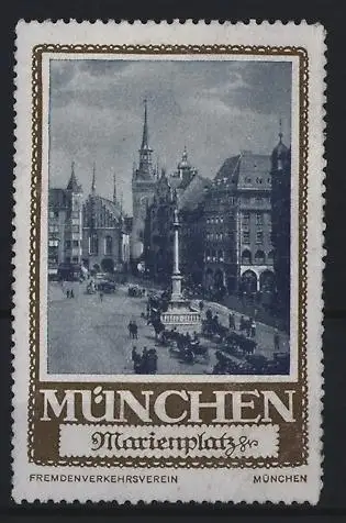 Reklamemarke München, Marienplatz, Marienplatz-Säule